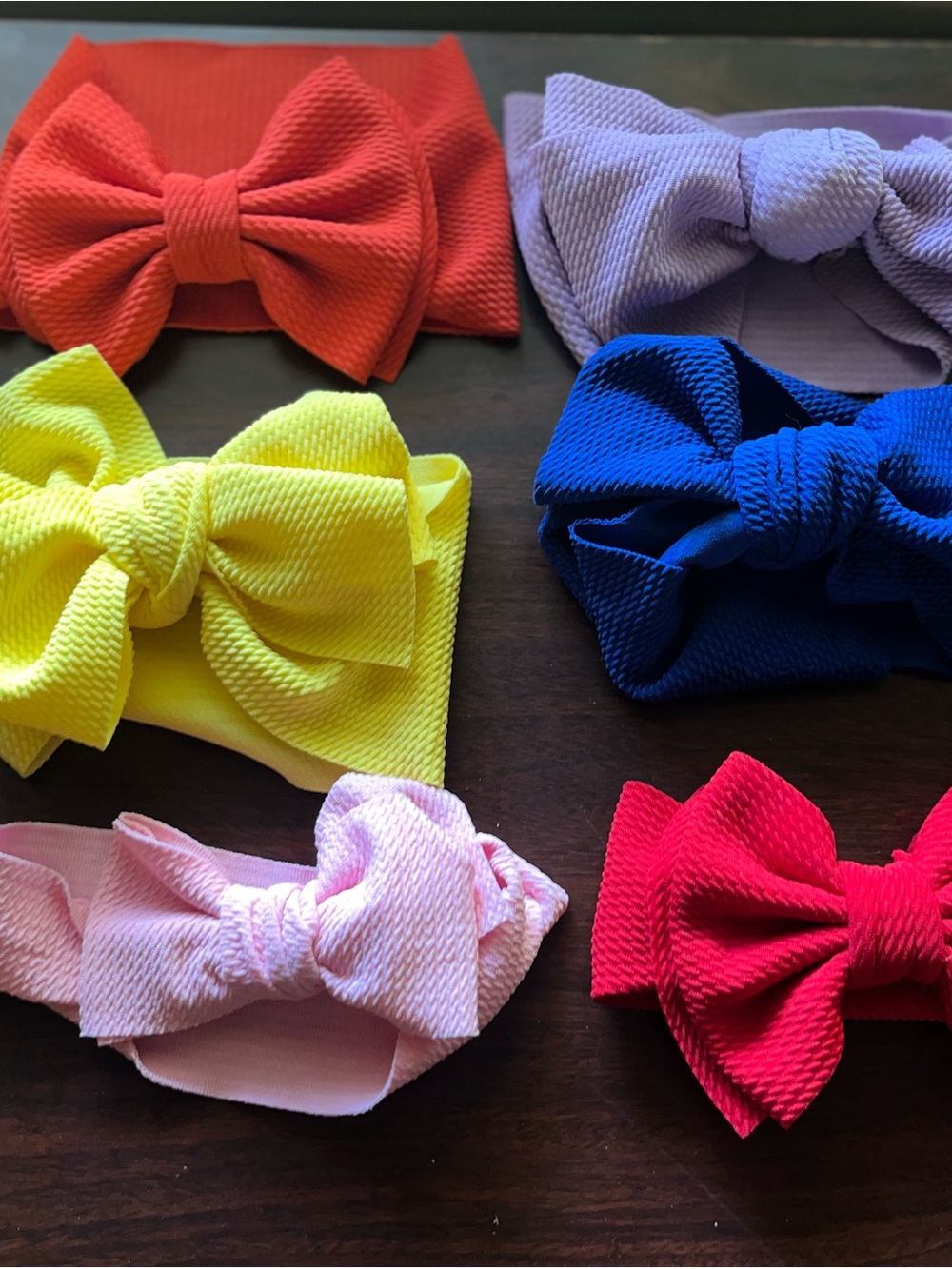 Girls Bow Stretch Headbands - Assorted Colors